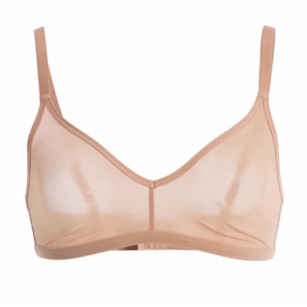 NWOT Quince Belgian Mesh Sheer Bralette Sz M - Picture 6 of 9